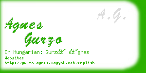 agnes gurzo business card